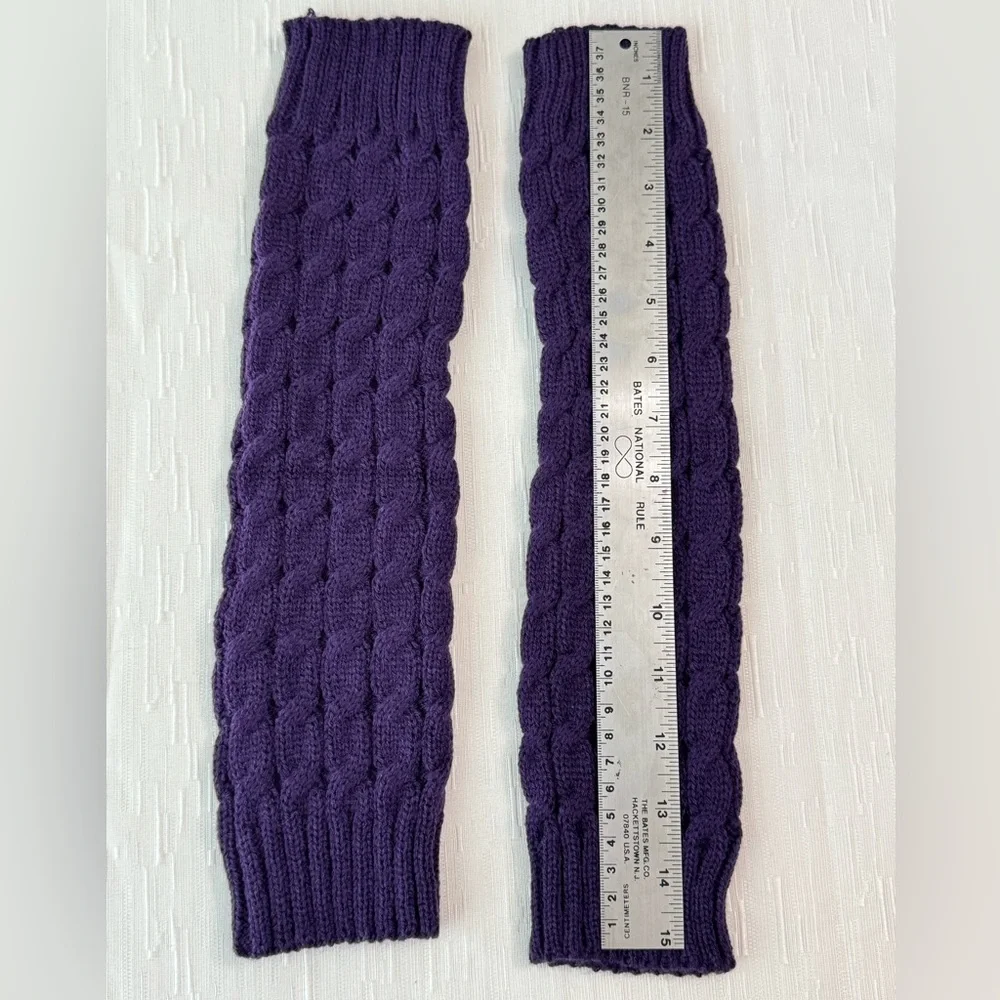 Purple Cable Knit Leg Warmers | Little & Young Girls | NWOT | Winter